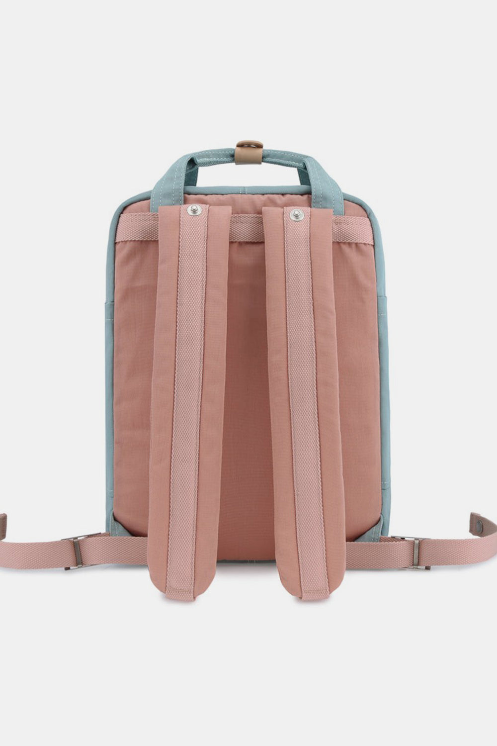 Contrast Waterproof Nylon Backpack Bag - Gray