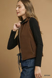 Zip-Up Tailored Vest with Pockets