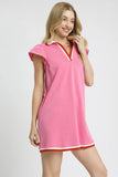 Hooded Sporty Trim Mini Dress