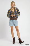 Vintage Floral Button-Up Cardigan