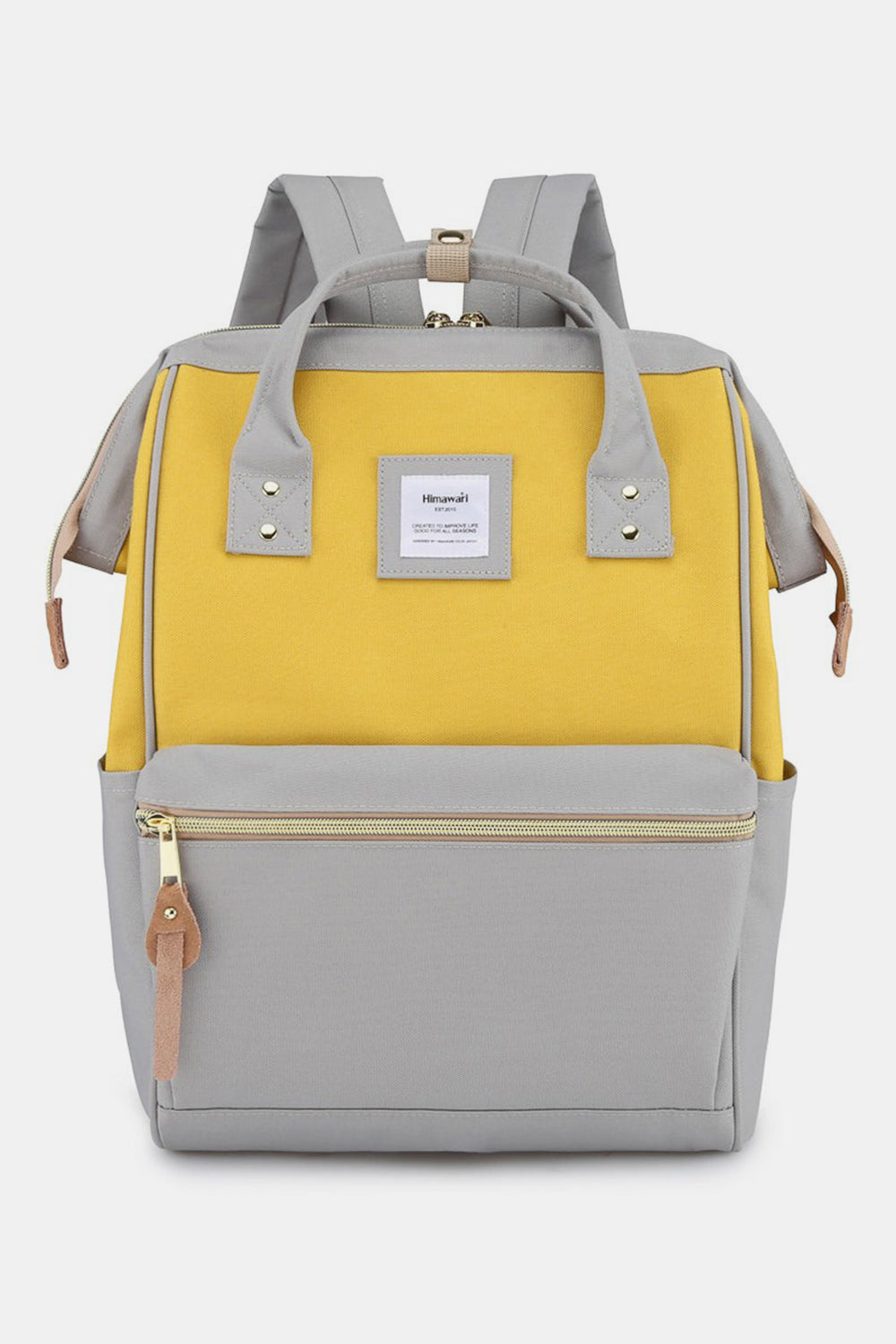 Waterproof Canvas Backpack Bag with Side Pockets - Lavender