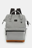 Waterproof Canvas Travel Backpack Bag with USB Port - Gray