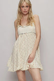 Smocked Bodice Floral Cami Dress with Ruffle Hem