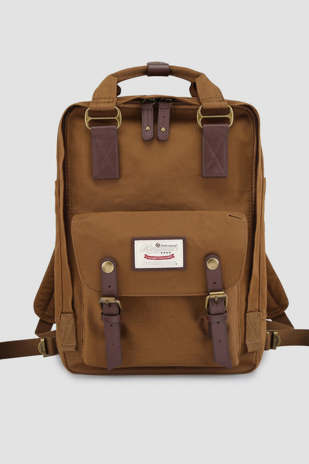 Contrast Waterproof Nylon Backpack Bag - Pink/Lavender