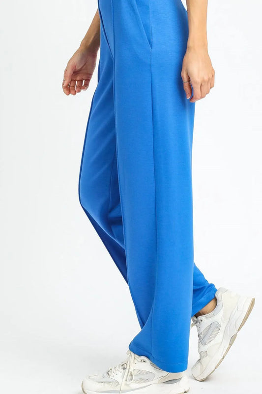 Elevated Waist Flowing Leg Pants