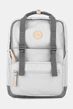 Waterproof Canvas Backpack Bag with Side Pockets - Light Gray