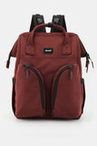 Waterproof Backpack Bag with Multilayer Pockets - Red