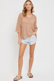 Delicate Pointelle Knit Blouse