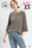 Ribbed Knit Oversized Top