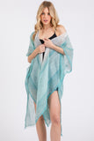 Striped Two Tone Cover Up Kimono  Cover Up