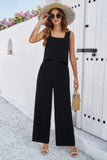 Chic Two-Piece Square Neck Sleeveless Ensemble