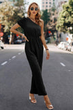 Elegant One-Shoulder High-Waist Chic Jumpsuit