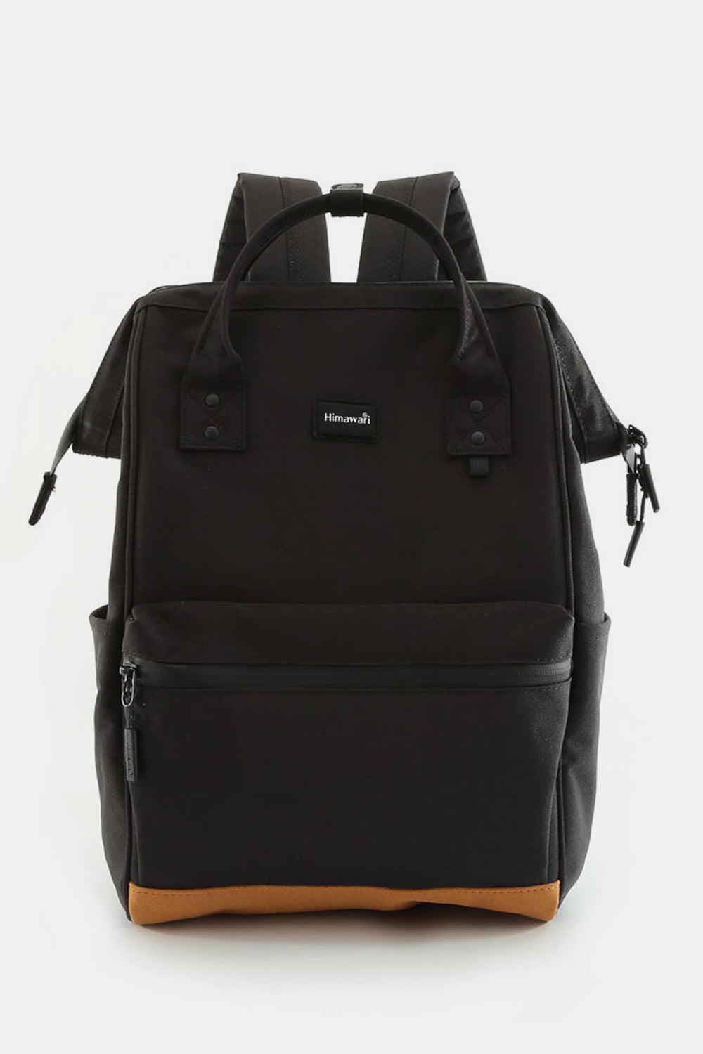 Waterproof Canvas Travel Backpack Bag with USB Port - Black