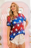 American Theme Star Pattern Sequin Top