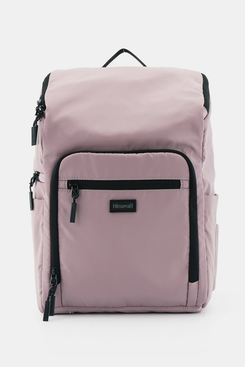Nylon Waterproof Backpack Bag - Mauve