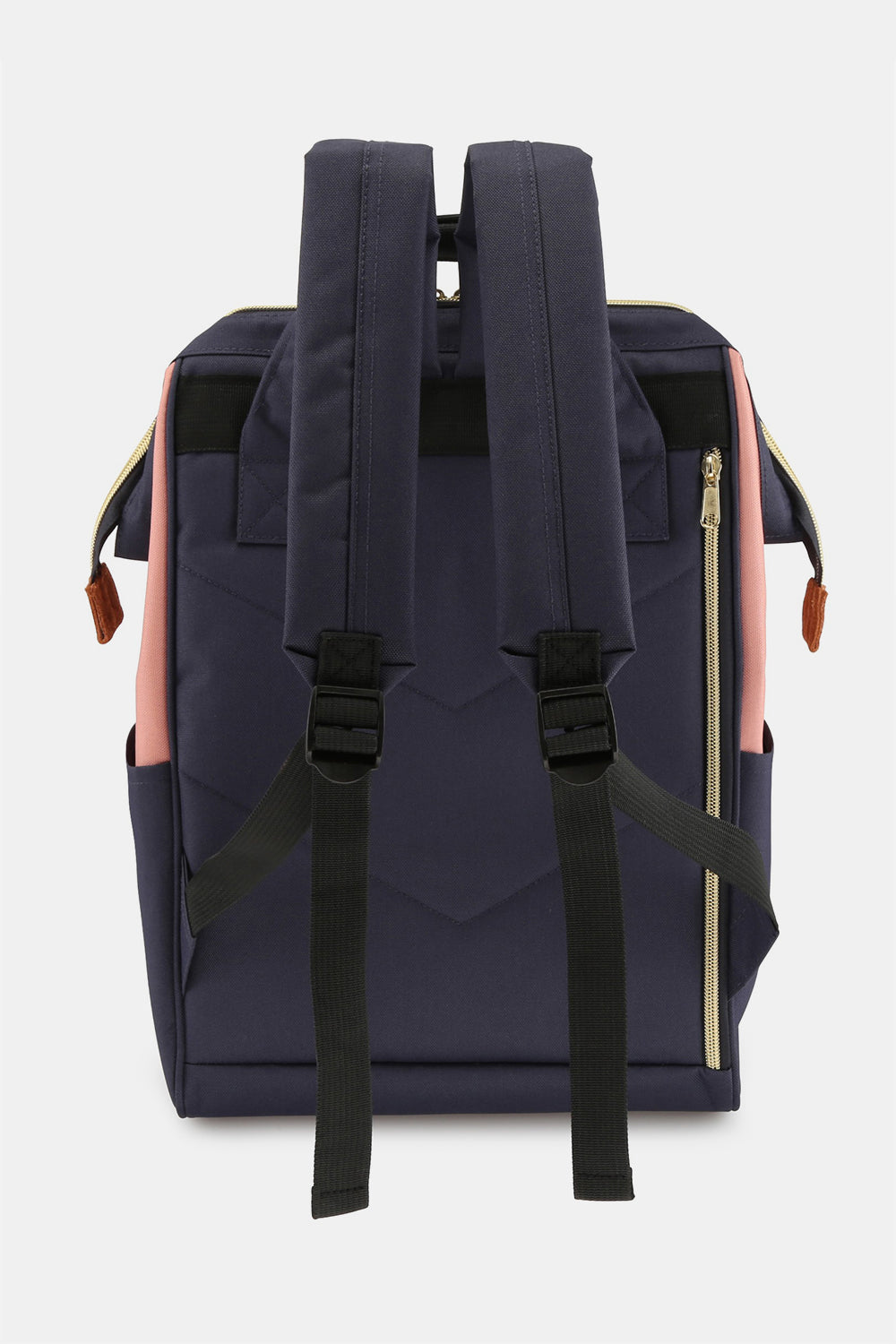 Waterproof Canvas Backpack Bag with Side Pockets - Lemon/Grey