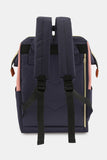 Waterproof Canvas Backpack Bag with Side Pockets - Lemon/Grey