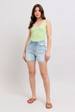 Full Size 2 Button Denim Shorts with Pockets Plus Size