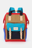 Waterproof Nylon Backpack Bag with Handles - Blue