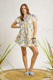 Blooming Puff Sleeve Babydoll Dress