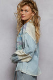 Vintage Patchwork Denim Jacket with Lace Accents