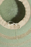 Elegant Metallic Trim Floppy Sun Hat
