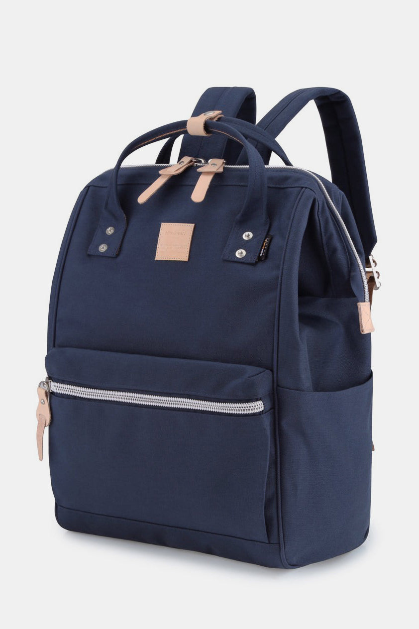 Waterproof Design Arcuate Shoulder Strap Backpack Bag with Handles - Navy