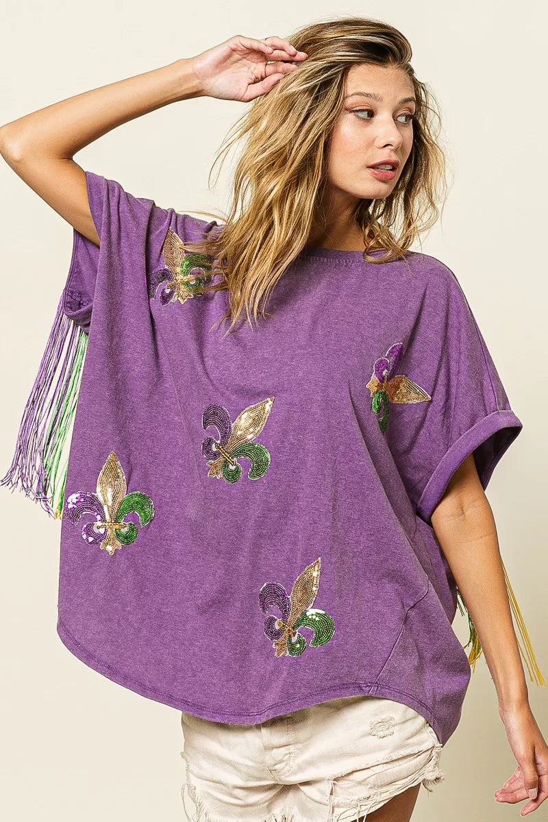 Whimsical Butterfly Fringe Boho Tee