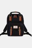 Contrast Waterproof Nylon Backpack Bag - Navy