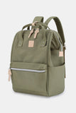 Waterproof Design Arcuate Shoulder Strap Backpack Bag with Handles - Moss