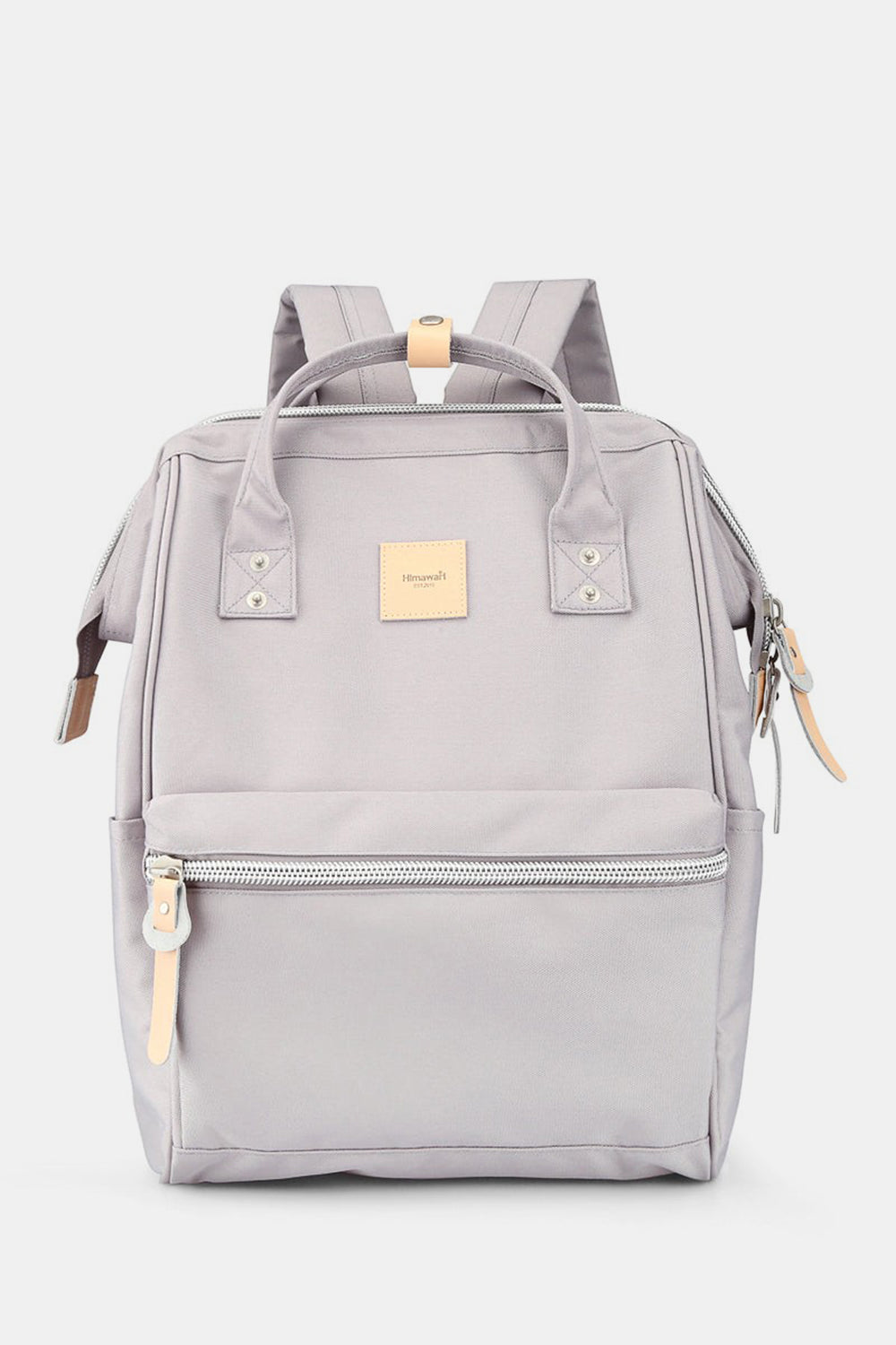 Water Resistant Canvas Backpack Bag with Side Pockets - Black