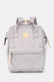 Water Resistant Canvas Backpack Bag with Side Pockets - Black