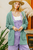 Textured Long Sleeve Cardigan with Handy Pockets