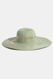 Elegant Metallic Trim Floppy Sun Hat