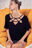 Silky Knit Top with Front Details