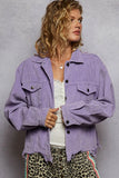 Button Closure Corduroy Jacket