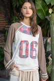 Retro Number 06 Raglan Sleeve Shirt