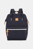 Water Resistant Canvas Backpack Bag with Side Pockets - Light Lavender