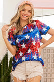 American Theme Star Pattern Sequin Top