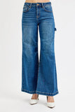 Full Size Patch High-Rise Wide Leg Jeans