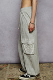 Drawstring Lace Utility Pocketed Joggers