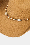 Cowboy Hat with Beaded Cowrie Shell Accents