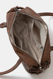 Rustic Buckle Strap Rectangular Leather Shoulder Handbag