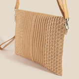 Eco-Friendly Woven Straw Envelope Purse
