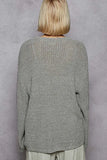 Chunky V-Neck Relaxed Knit Sweater