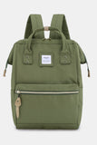 Waterproof Canvas Backpack Bag with Side Pockets - Dark Gray