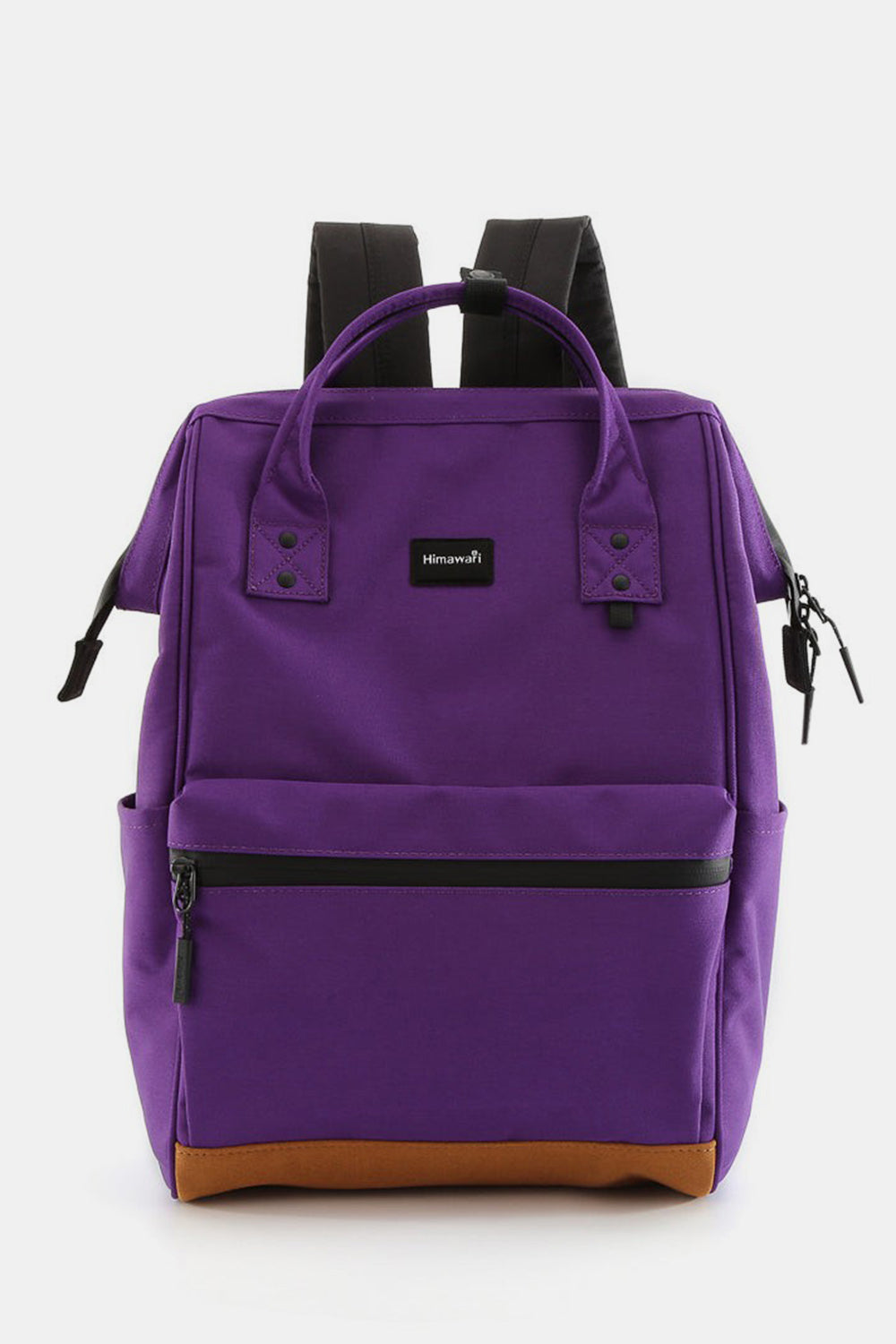 Waterproof Canvas Travel Backpack Bag with USB Port - Purple