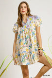 Blooming Puff Sleeve Babydoll Dress