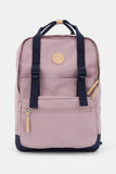 Waterproof Canvas Backpack Bag with Side Pockets - Light  Mauve