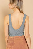 Racerback Cami with Studded Ribbed Detailing